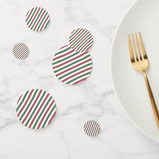 Customizable Christmas Stripes Confetti (Group)