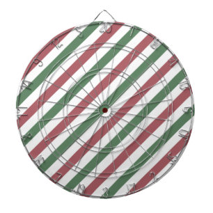 Customizable Christmas Stripes Dartboard