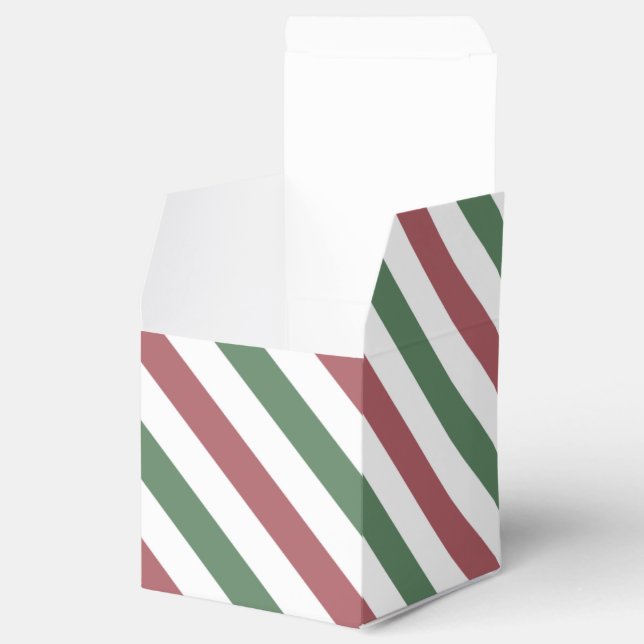Customizable Christmas Stripes Favor Box (Opened)