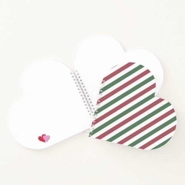 Customizable Christmas Stripes Notebook (Inside)