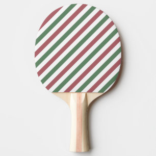 Customizable Christmas Stripes Ping Pong Paddle