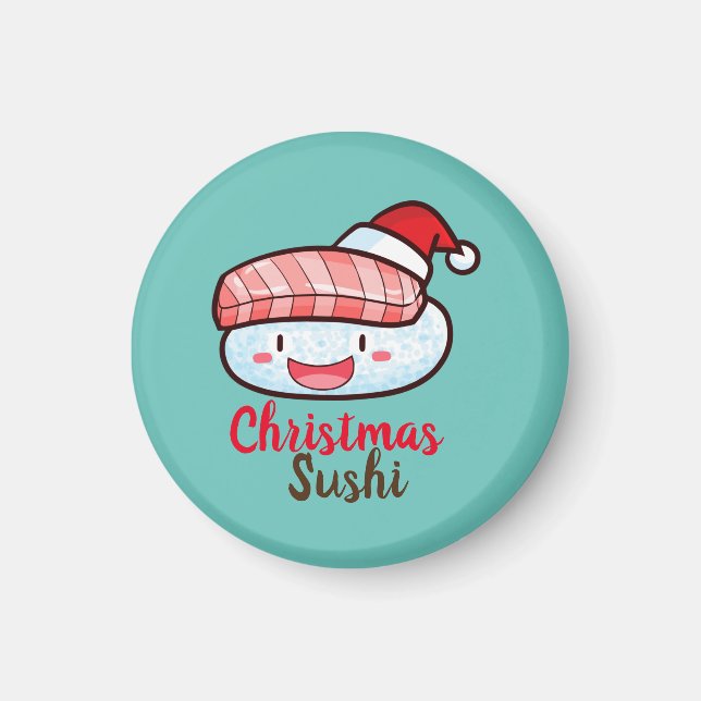Customizable Christmas Sushi Magnet (Front)