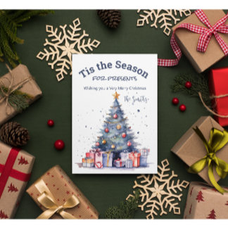 Customizable Christmas Tree Card