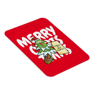 Customizable Christmas Tree wishing Happiness Magnet