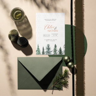 Customizable Christmas Wedding Invitation