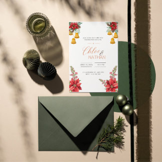 Customizable Christmas Wedding Invitation