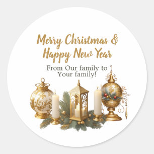 Customizable Christmas wish Classic Round Sticker