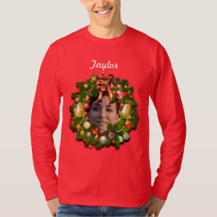 Customizable Christmas Wreath T-Shirt