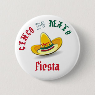 Customizable Cinco de Mayo May 5 Festival 2 Inch Round Button