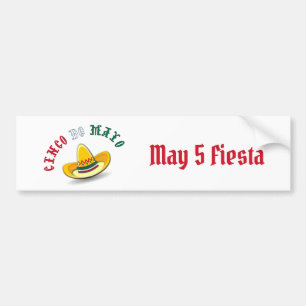 Customizable Cinco de Mayo May 5 Fiesta Bumper Sticker