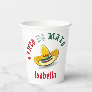 Customizable Cinco de Mayo May 5 Fiesta Paper Cups
