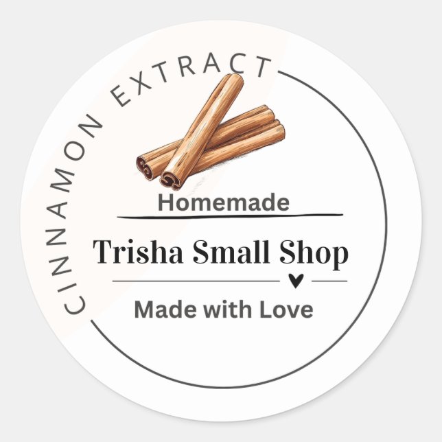 Customizable Cinnamon Extract Label – Personalized (Front)
