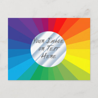 Customizable Circle Frame: Spectrum Collection Postcard