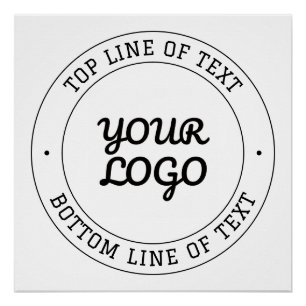 Customizable Circular Text & Logo Replacement Poster