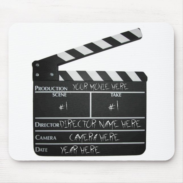 Customizable Clapboard Slate movie filmmaker film Mouse Pad (Front)