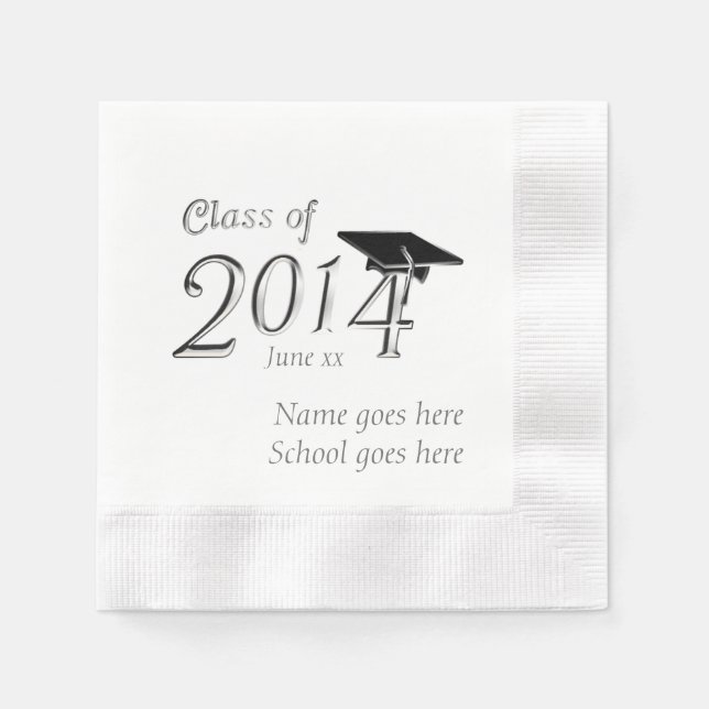 Customizable Class of 2014 Graduation Napkin (Front)