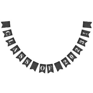 Customizable CLASS OF 2023 on Simulated Chalkboard Bunting Flags