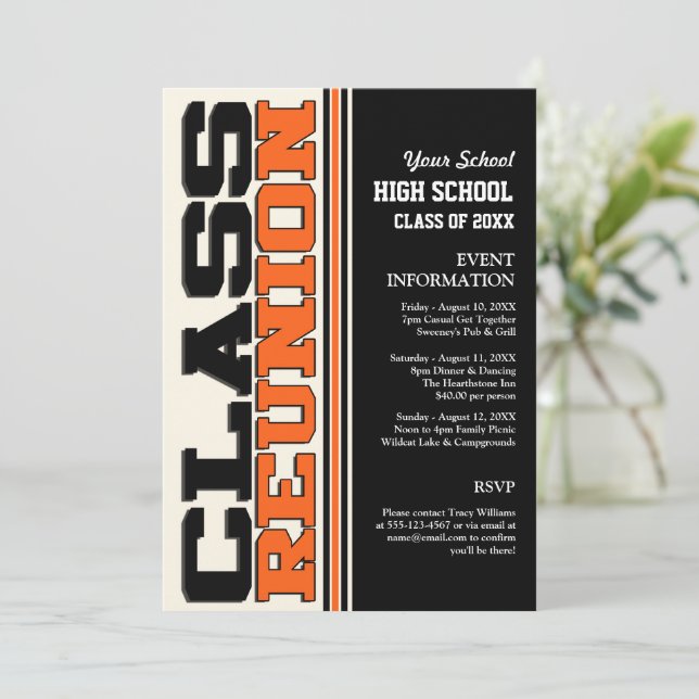 Customizable Class Reunion Invitation (Standing Front)