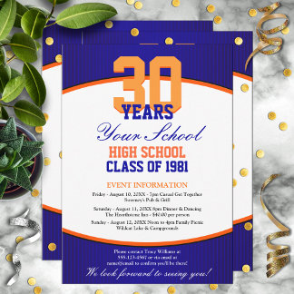 Customizable Class Reunion Invitation