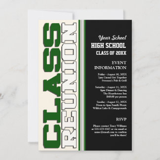 Customizable Class Reunion Invitation