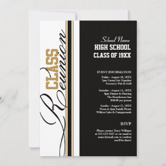 Customizable Class Reunion Invitations