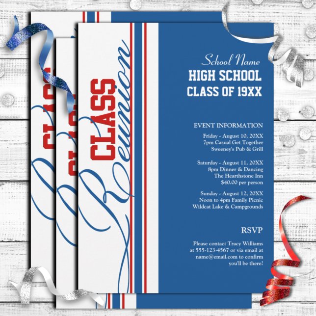 Customizable Class Reunion Invitations (Creator Uploaded)