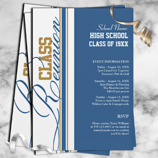 Customizable Class Reunion Invitations