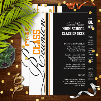 Customizable Class Reunion Invitations