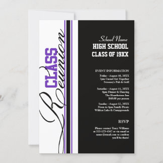 Customizable Class Reunion Invitations