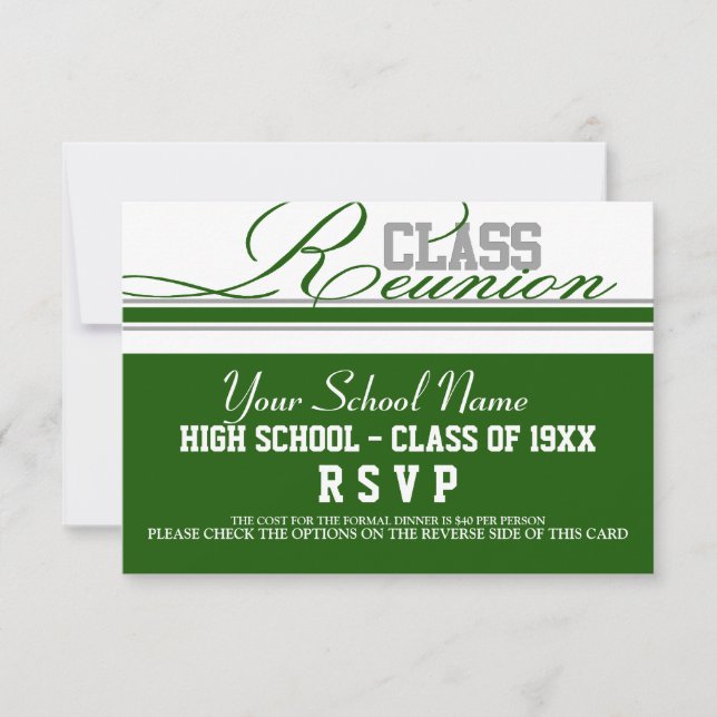 Customizable Class Reunion RSVP (Front)
