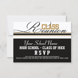 Customizable Class Reunion RSVP Card