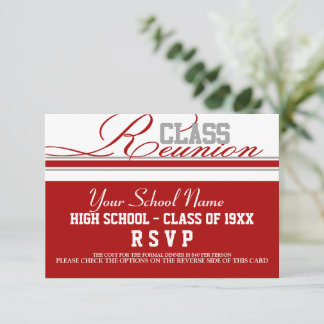Customizable Class Reunion RSVP Card