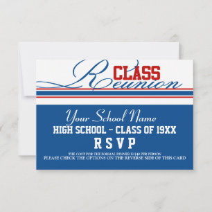 Customizable Class Reunion RSVP Card