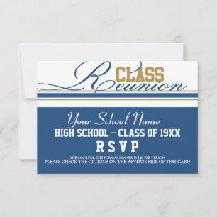Customizable Class Reunion RSVP Card