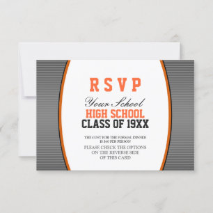 Customizable Class Reunion RSVP Invitation