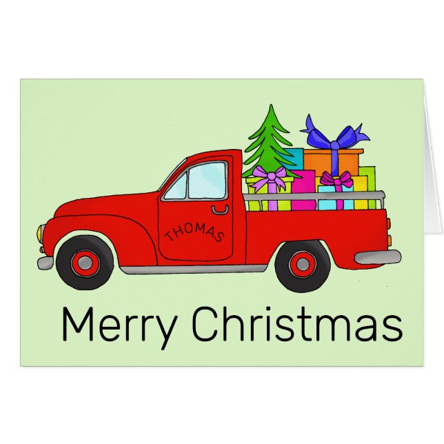 Customizable Classic Christmas Car (Front Horizontal)