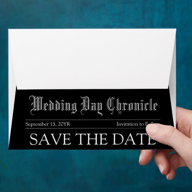 Customizable Classic Elegant Wedding Unique Script Envelope (Hand)