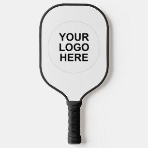 Customizable Classic White Business Logo Pickleball Paddle
