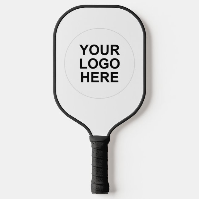 Customizable Classic White Business Logo  Pickleball Paddle (Front)