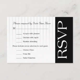 Customizable Classy RSVP Card