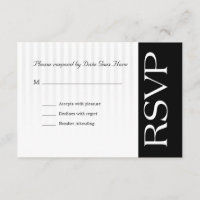 Customizable Classy RSVP With Subtle Stripes