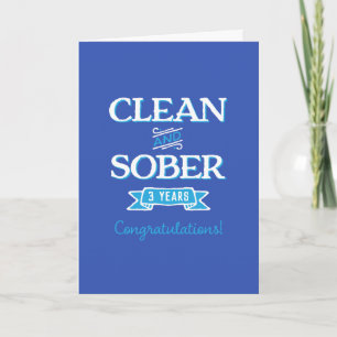 Customizable Clean and Sober Birthday Card