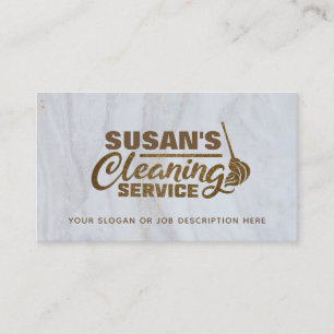 Customizable Cleaning Service Business Cards