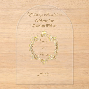 Customizable Clear Acrylic Invitation Card 27