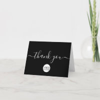 Customizable client Appreciation Black White Chic