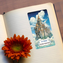 Customizable Cloud Castle Bookplate