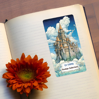 Customizable Cloud Castle Bookplate