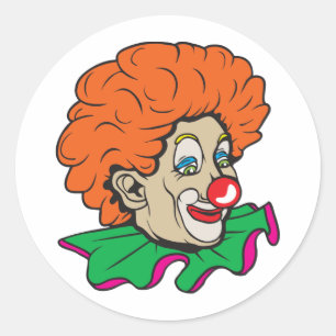 Customizable Clown! Classic Round Sticker