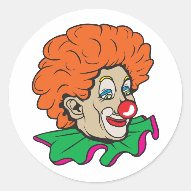 Customizable Clown! Classic Round Sticker (Front)