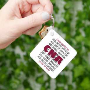 Customizable CNA - Can Be Changed to RN, LPN, MD Keychain